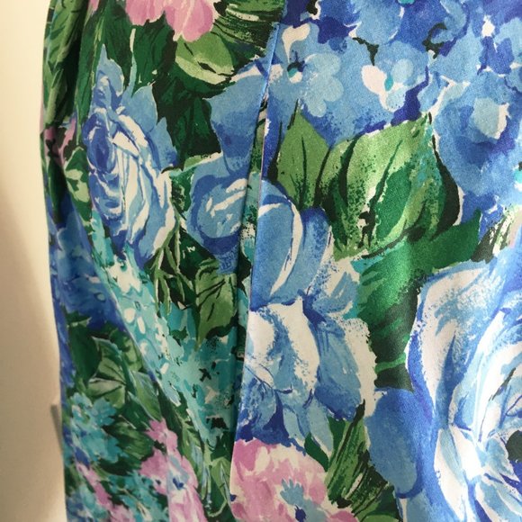 Floral Blue and Pink Dress - Picture 7 of 11